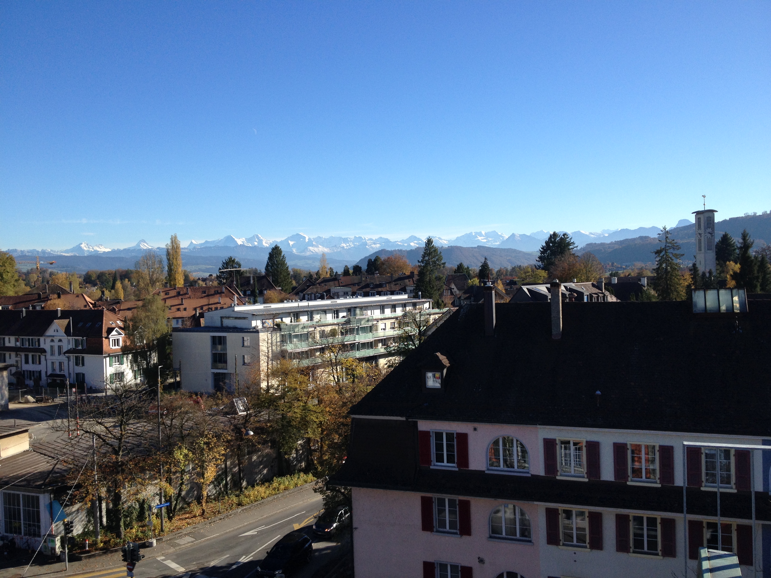 Aussicht von der Dachterrasse Richtung Südosten