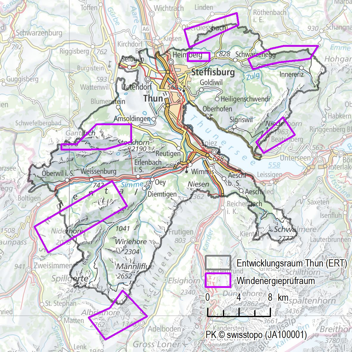 Regionaler Richtplan Windenergie Entwicklungsraum Thun Thumbnail