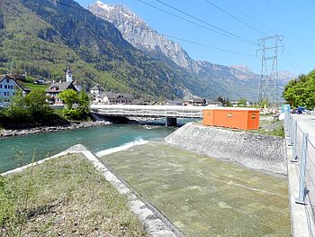 HWS Urner Talboden: Einmündung Schächen in Reuss